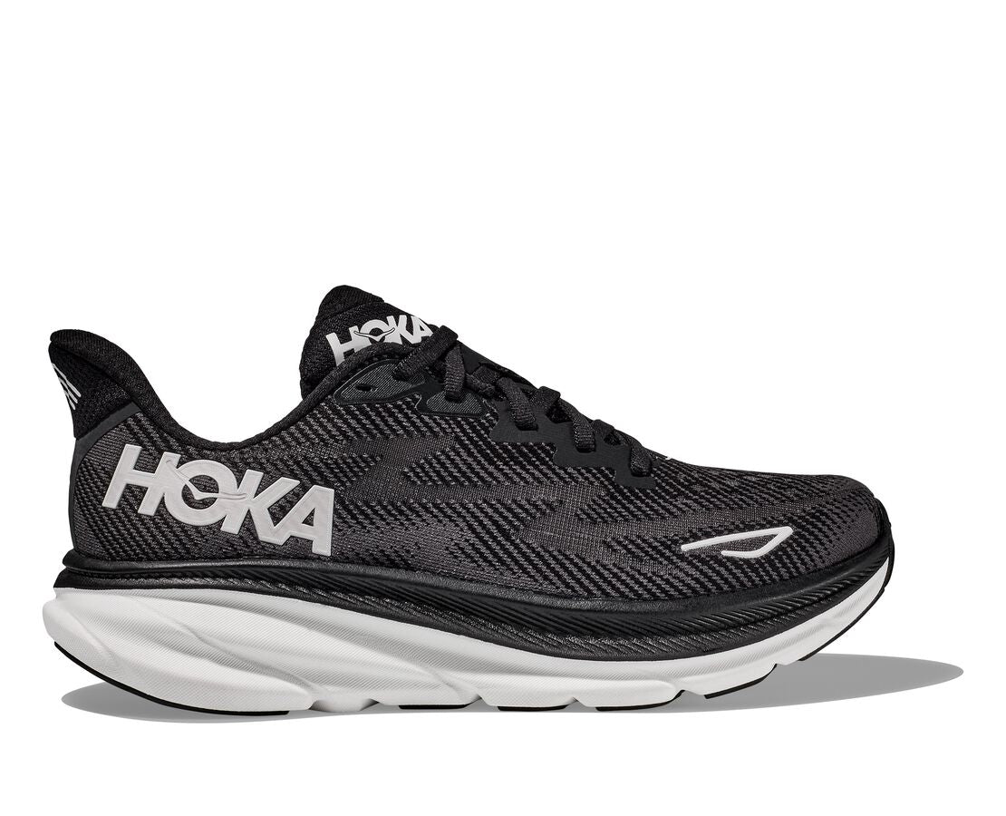 HOKA - Womens Clifton 9 Black/White