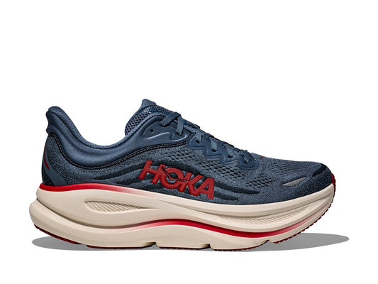 HOKA - Mens Bondi 9 Wide Thundercloud/Vermillion