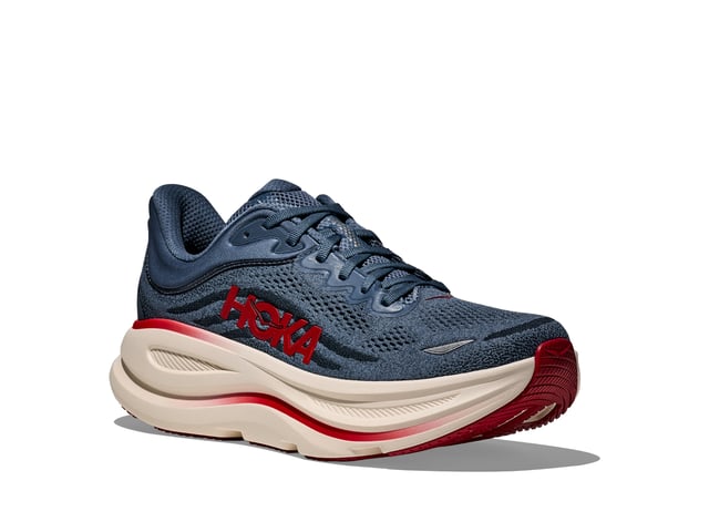 HOKA - Mens Bondi 9 Wide Thundercloud/Vermillion