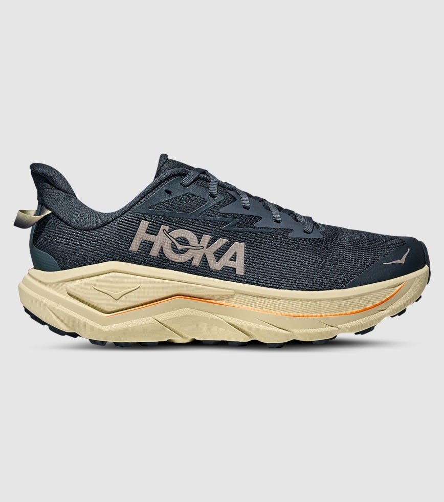 Hoka Challenger 8 D Width - Mens Faded Navy/Pampas Grass