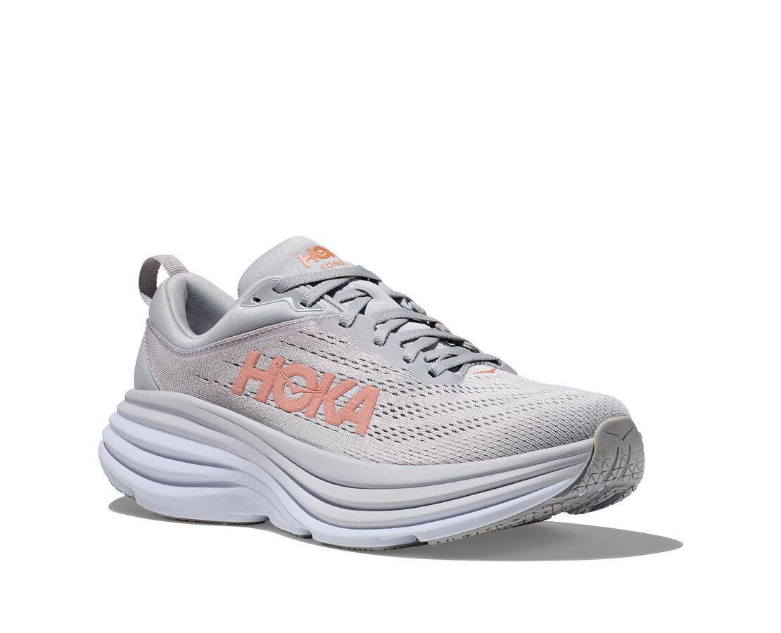 HOKA - Womens Bondi 8 Harbor Mist / Lunar Rock