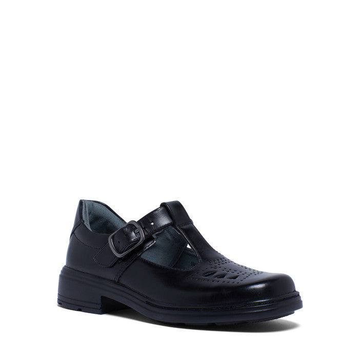 Clarks Ingrid Junior - Black Hi-Shine